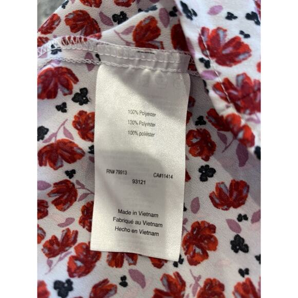 Motherhood Maternity Red and White Floral Shirt Top - Picture 6 of 6